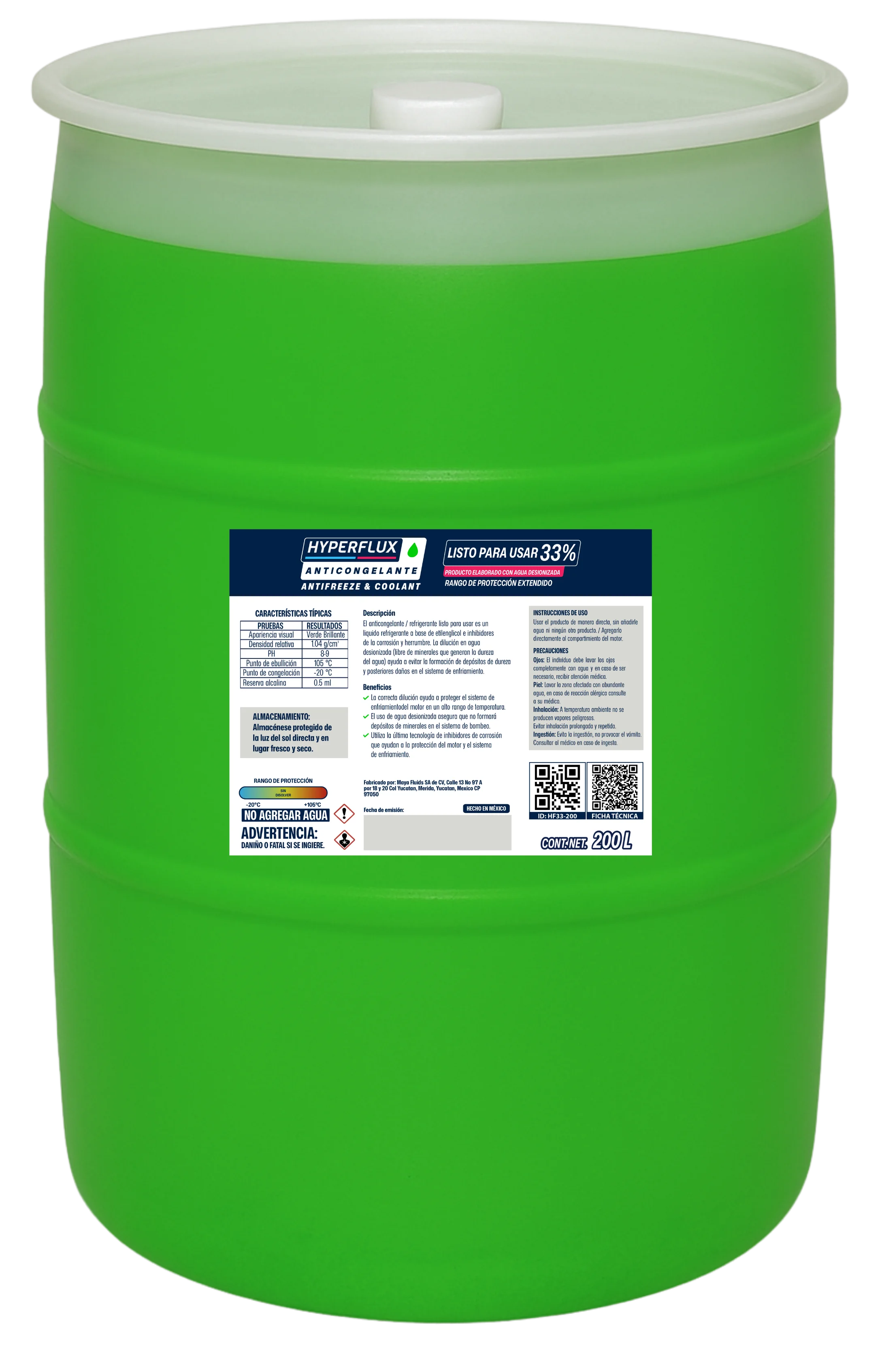 33% en presentación de 200l