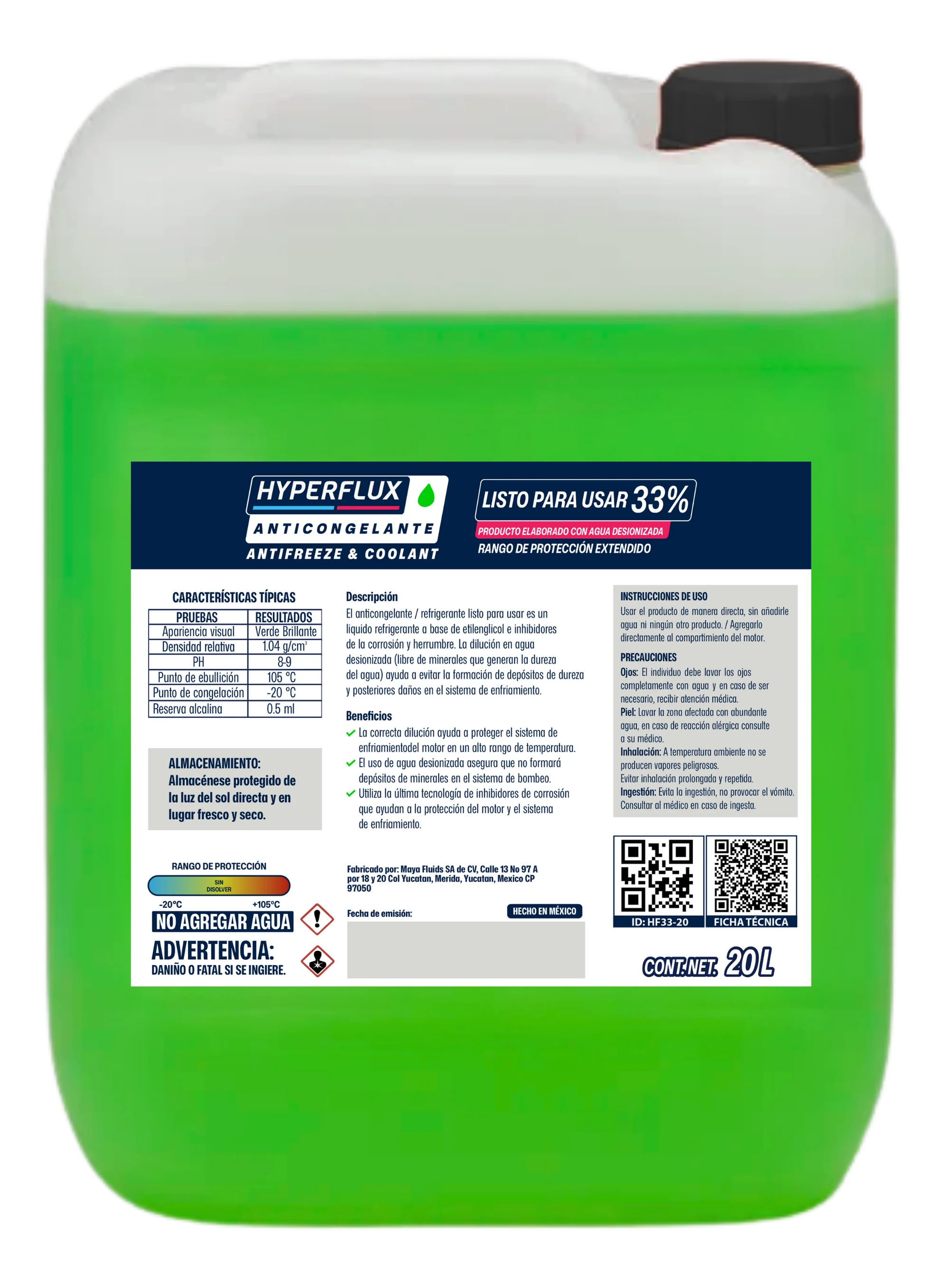 33% en presentación de 20l