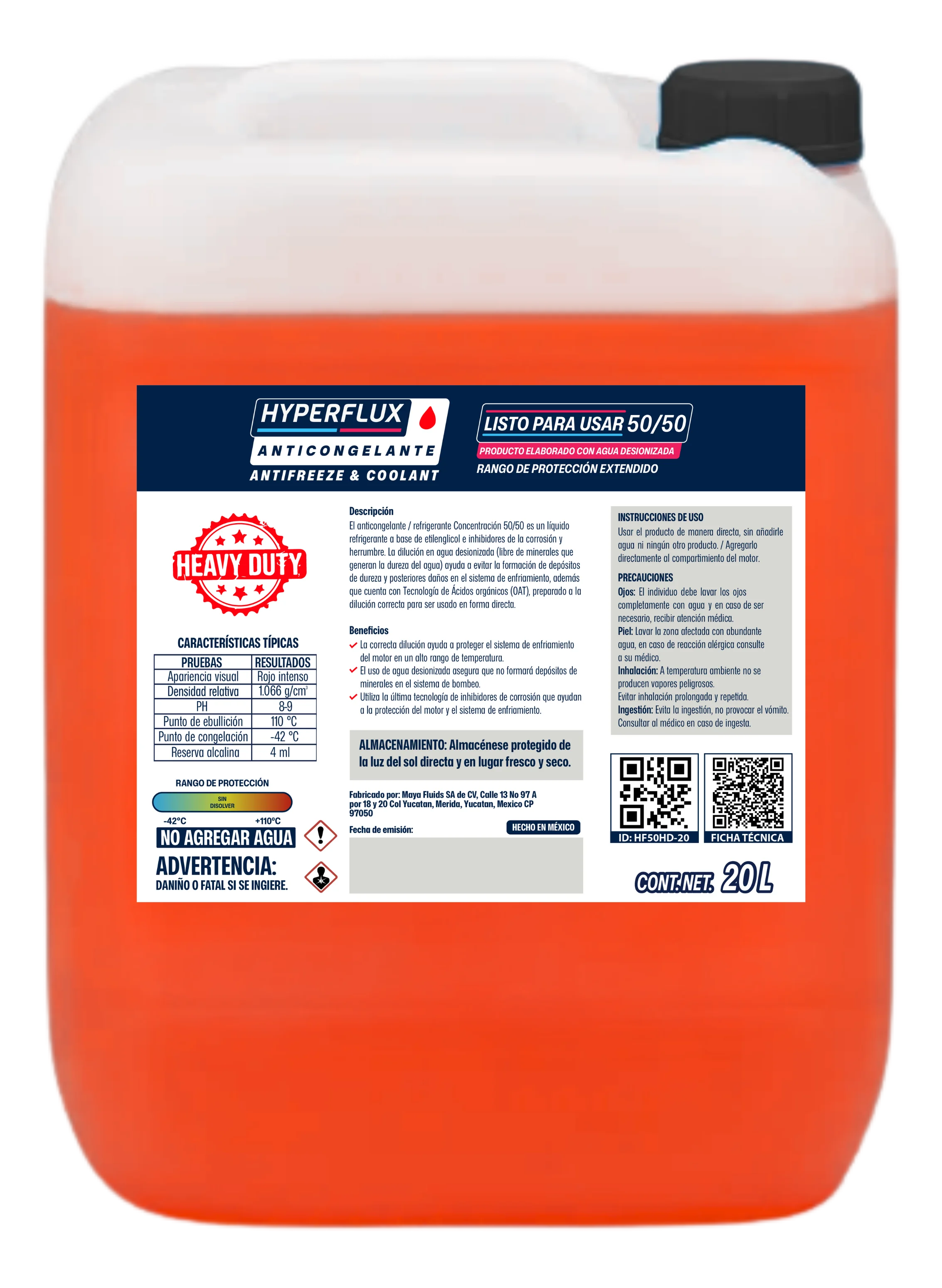 50/50 Servicio Pesado en presentación de 20l