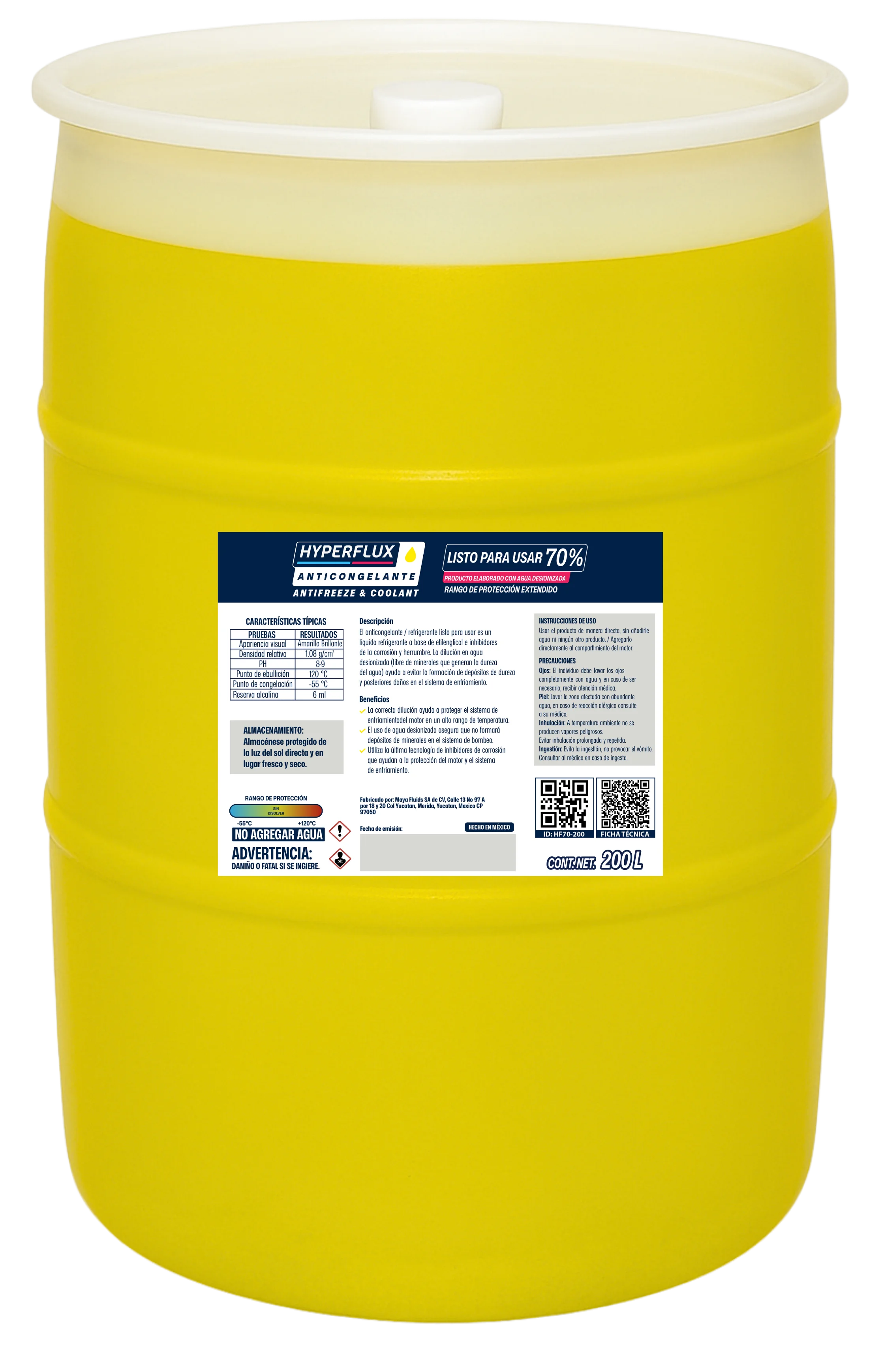 70% en presentación de 200l