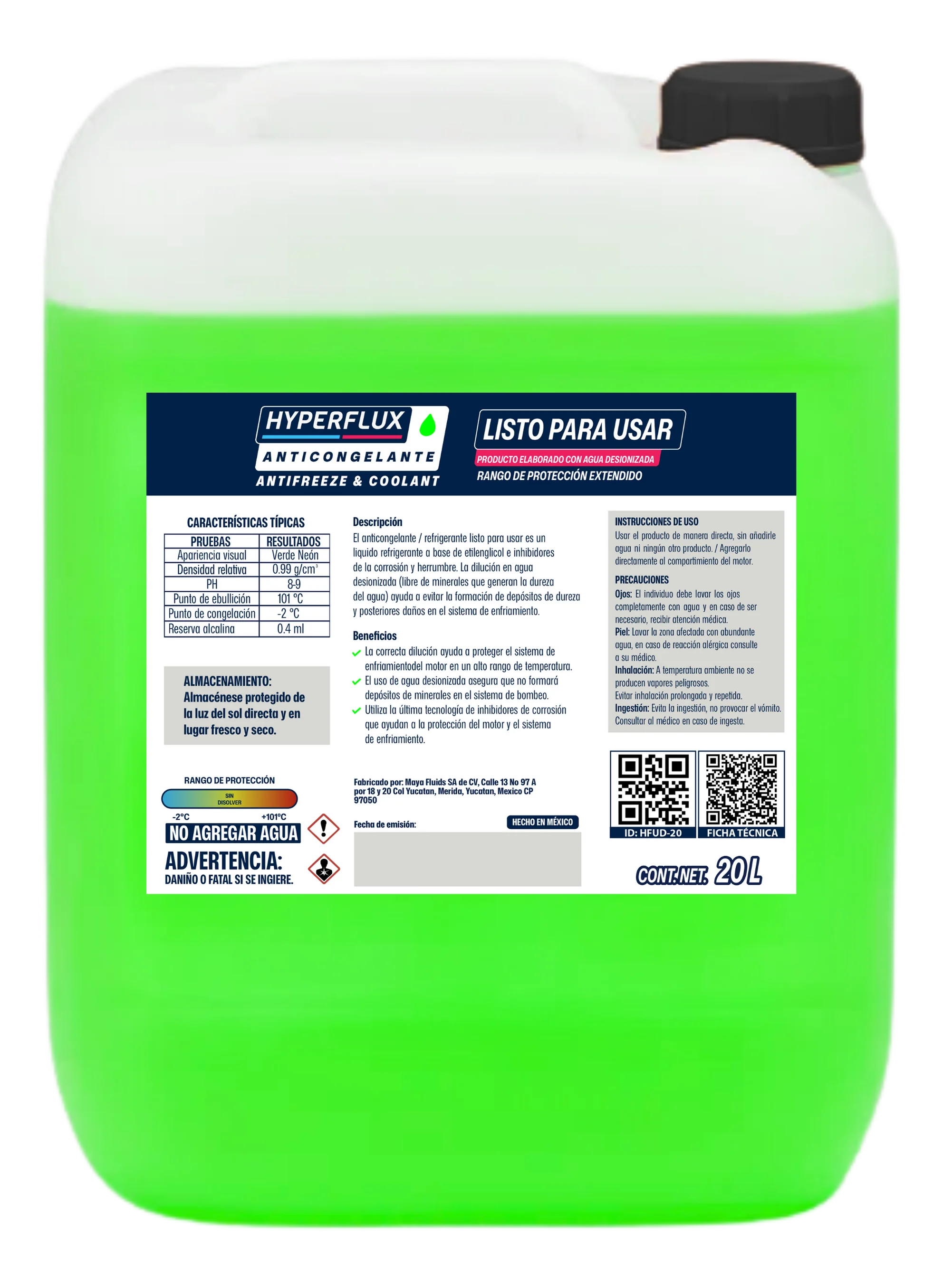 Uso directo en presentación de 20l